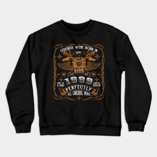 Legends Born In May 1999 22nd Birthday Gift Crewneck Sweatshirt